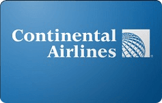 Check your Continental Airlines gift card balance
