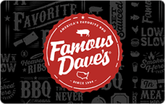 Check your Famous Dave's gift card balance