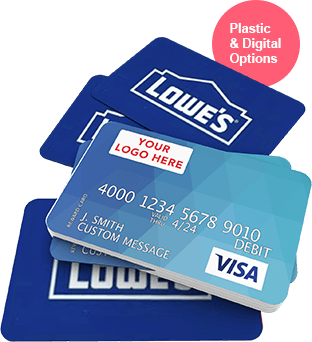 A stack of gift cards